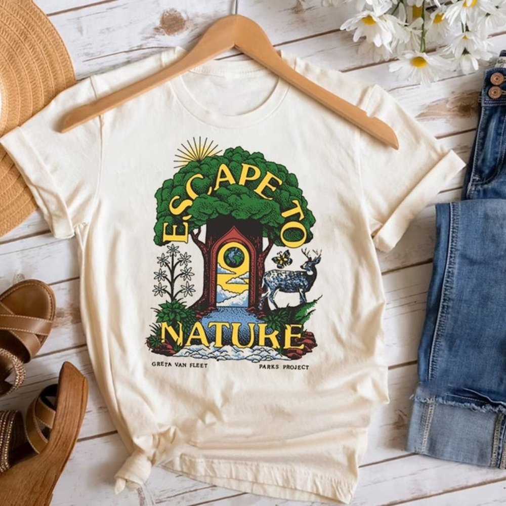 NEW Greta Van Fleet x Parks Project Escape to Nature T-Shirt, Escape To Nature